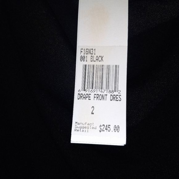 New With Tags Joan Vass Drape Front Dress - Picture 3 of 8